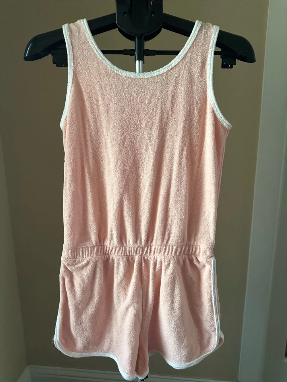 Cat & Jack Peach and White Terry Romper